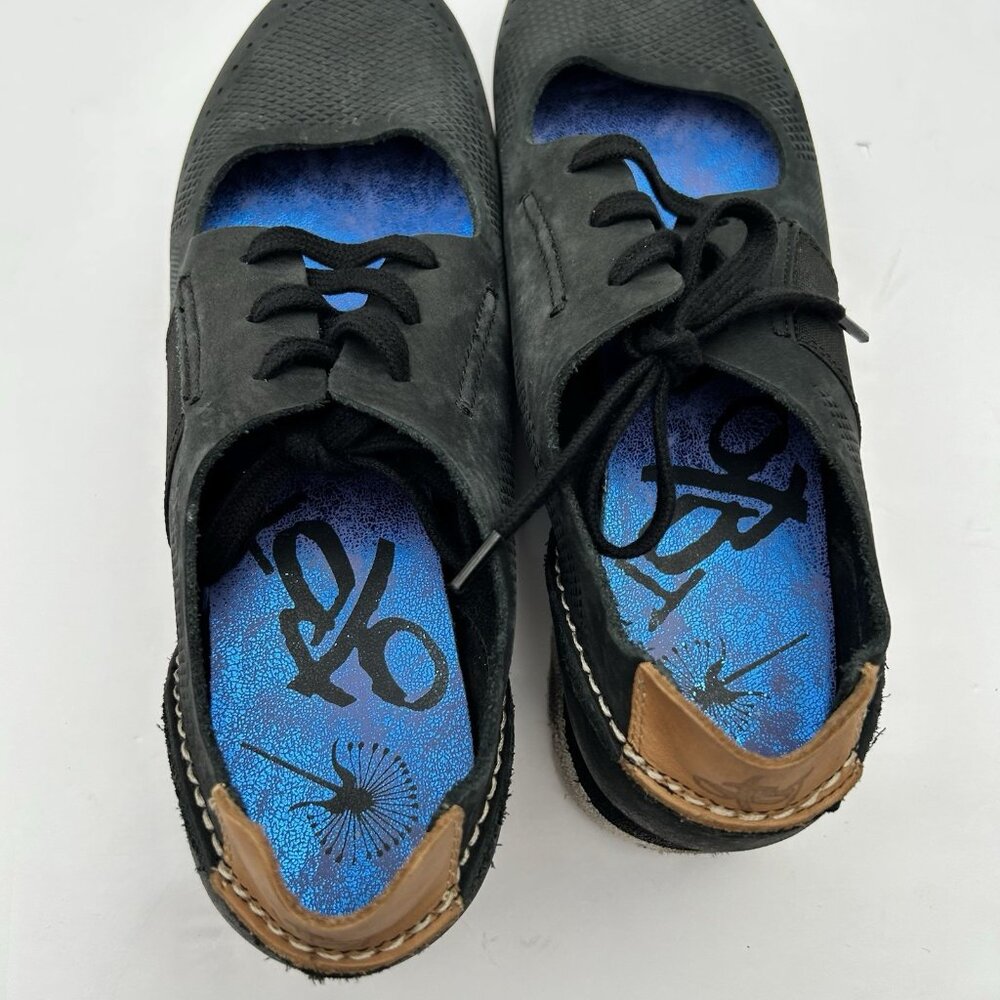 OTBT Stardust Sneaker Leather Black Womens Size 10M Athletic Shoes Lace-up - Picture 7 of 11